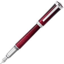 Cartier Limited Edition Art Deco Red Lacquer 18kt Gold Medium Fountain Pen picture