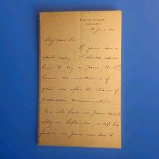 1870 Harvard Pres Charles W Eliot ALS to NH Senate Pres David Buffum Admissions picture