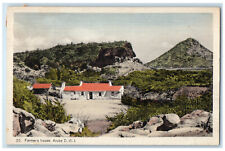 1940 Farmers House Rocky Mountain in Background Aruba D.W.I. Vintage Postcard picture