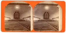 UTAH STEREOVIEW - Salt Lake City - Tabernacle Interior - CR Savage 1880s picture