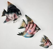 NORCREST LEFTON Fine China 3 Pieces Fish Wall hanging Decor made in Japan. picture