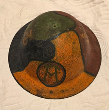 WWI US Doughboy Helmet 90th Infantry Division Tough Hombres Texas and Oklahoma picture