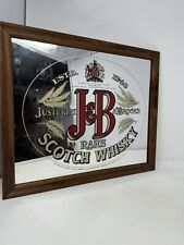 J&B Scotch Whiskey Mirror Bar Man Cave Advertising Vintage Sign Bar Mirror NIB picture