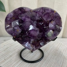 2.8LB Exquisite natural Brazilian amethyst cave heart-shaped cut specimen picture