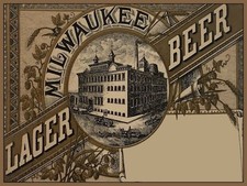 Milwaukee Lager Beer - Brewery Pictured -  NEW METAL SIGN: 9x12