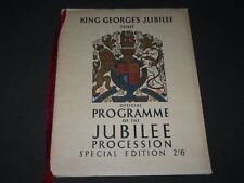 1935 MAY 6 KING GEORGE'S JUBILEE PROCESSION OFFICIAL PROGRAM - J 2818 picture
