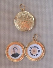 St Gemma Galgani handmade relic locket--Beautiful picture