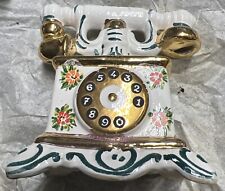 1973 Famous Firsts Italy Telephone Porcelain Decanter Empty picture