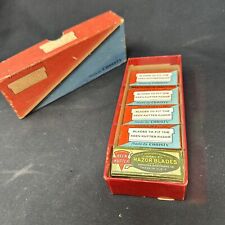 Vintage 1940s New 5 Boxs KEEN KUTTER Single Edge Safety Razor Blades Advertising picture