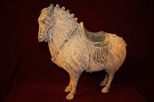 S1125  Chinese Emperor Xuanzong Fat Horse Sculpture. Decor statue. picture