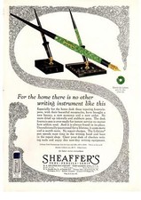 1927 W.A. Sheaffer Pen Company Fort Madison Iowa Desk Fountain Pens Set Print Ad picture