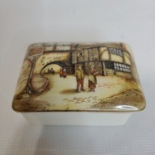 Vintage  Sandland Ware Hanley England Candy Trinket Box The Jolly Drover 1940’s picture