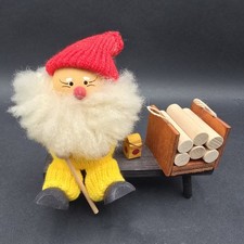 Vintage Ljungströms of Sweden wood Tomte figurine Woodsman Handmade Folk Art picture