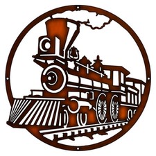 440 TRAIN LOCOMOTIVE COPPER LOOK CUT OUT 14.5