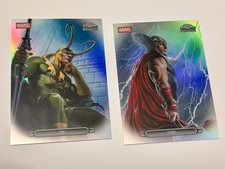 2026 Topps Chrome Marvel Fanfare Thor FF-44 Loki FF-24 Refractor Insert 2 Pc Lot picture
