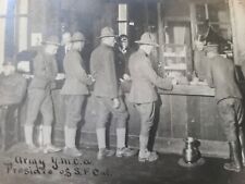 WWI YMCA Presidio of SF CA Military Vtg Real Photo Postcard RPPC SOILDERS 1910s picture