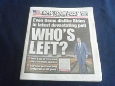 2021 NOVEMBER 15 NEW YORK POST NEWSPAPER- EVEN DEMS DISLIKE BIDEN IN LATEST POLL picture