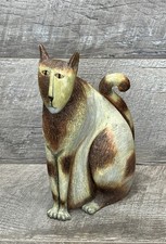 Vintage Marsha McCarthy Cat Bookend 8” x 5” Figurine Quirky and Whimsical Cat picture