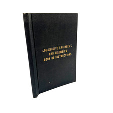 Antique Locomotive Engineers Firemens Book of Instructions Railroad Exam Manual picture