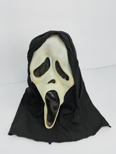 Fun World Div Ghostface Scream Mask 90's Cotton Shroud Vintage  picture