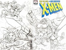 X-Men 1 - Blank Sketch Variant Cover w/Wraparound Original Art by La Rosa + COA picture