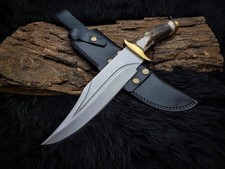 Brad Pitt Bullet Train The Wolf's Replica Bowie Knife, Handmade Hunting Knife picture