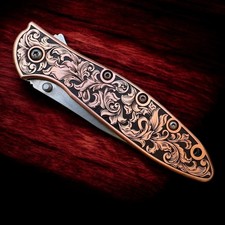 Kershaw Leek - Copper Scales - Classic Scrollwork picture