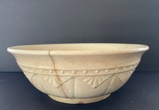 White Ironstone Bowl Stained Toasted Discolored Bowl 1880s Goodwin Bros 9 1/4