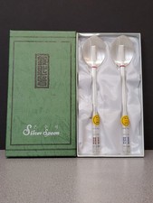 Korean Solid Pure Silver 99.9% Wedding Spoon & Chopstick Set 226 g-2 per set picture