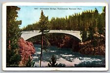 Chittenden Bridge Yellowstone National Park Wyoming Postcard picture