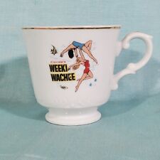 Vintage Florida Kitsch Weeki Wachi Porcelain Cup Mug Gold Trim 8oz 3