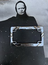 Harley Davidson Cast Chrome License Plate Frame Vintage picture