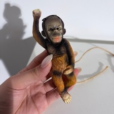 Hanging Realistic Monkey Figurine Resin Chimp Statue Outdoor Garden Tree Decor picture