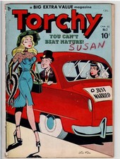 TORCHY #3 (1950) COVER ATTACHED RARE GGA GOLDEN AGE picture