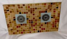 Mid-Century Modern Georges Briard Metal & mosaic tile dish Tray Fun picture