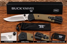 Buck 112 Ranger Sport Pro S30V Micarta 0112GRS5-B USA Box Pouch picture