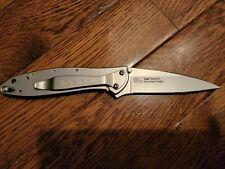 Kershaw Leek 1660 Assisted Opening Knife Silver Plain Blade picture