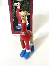 VINTAGE 1993 HALLMARK KEEPSAKE ORNAMENT SON GIRAFFE WITH BENDABLE NECK AND LEGS picture