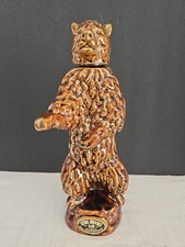 Vintage Ezra  Brooks Golden Bear Decanter 1968 Real Sippin Whiskey Empty 13.5