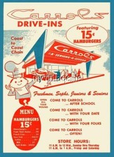 CARROL'S HAMBURGER RESTAURANT   MENU 2