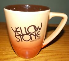 Yellowstone National Park Mug Cup Orange Ombre Embossed Ribbing Brown Interior picture