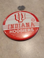 Vintage Pinback Button Indiana Hoosiers Basketball Big Ten 1989 Bobby Knjght picture