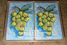 Vintage Kent - Hoyle Playing Cards Double Decks Box Plastic Green Grapes picture