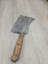 Antique Fulton tool company meat cleaver butcher knife READ AD picture