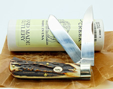 2009 Great Eastern Cutlery # 73 Burnt Sambar Stag Cripple Creek Scout Trapper picture