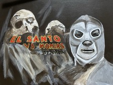 ORIGINAL PAINTING PULP ART EL SANTO picture