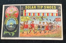 Children's Parade Solar Tip Shoes Victorian Trade Card Vintage picture