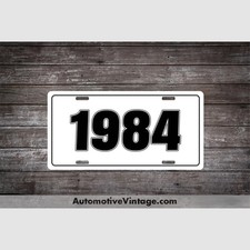 1984 Car Year License Plate picture