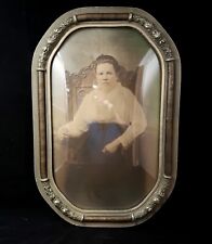 Beautiful Framed With Bubble Glass Floral Disign, Portrait of Woman picture