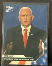 2020 TOPPS NOW USA ELECTION #6 MIKE PENCE SPEAKS DURING VP DEBATE - FLY ON HEAD picture